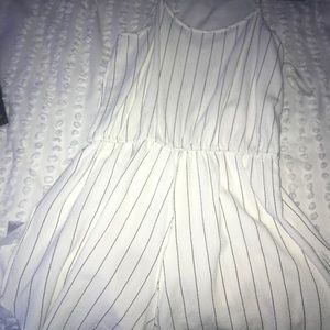 black and white striped never worn romper